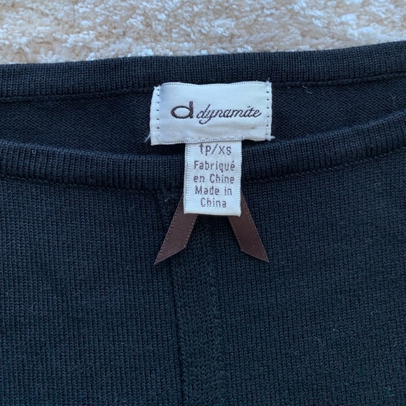 black bodycon dynamite dress with structured details size XS - Picture 4 of 4